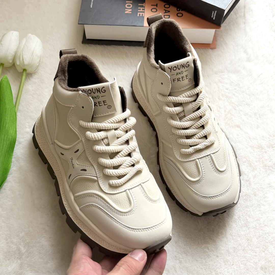 百搭休闲~25年早春新款保暖加厚加绒高帮休闲鞋71X67119