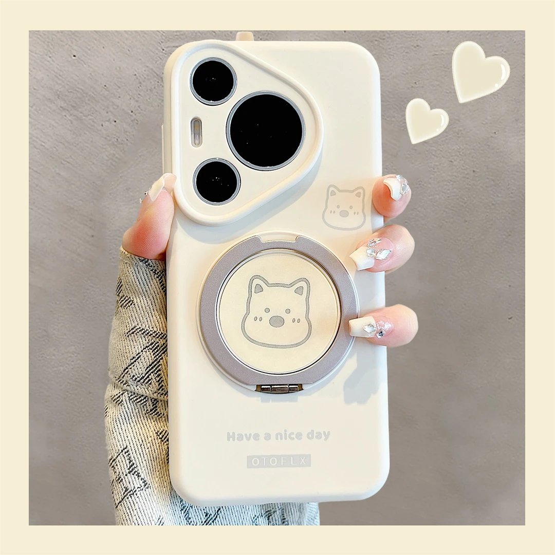 适用华为Pura70pro+手机壳可爱卡通西高地狗狗mate70pro液态硅胶