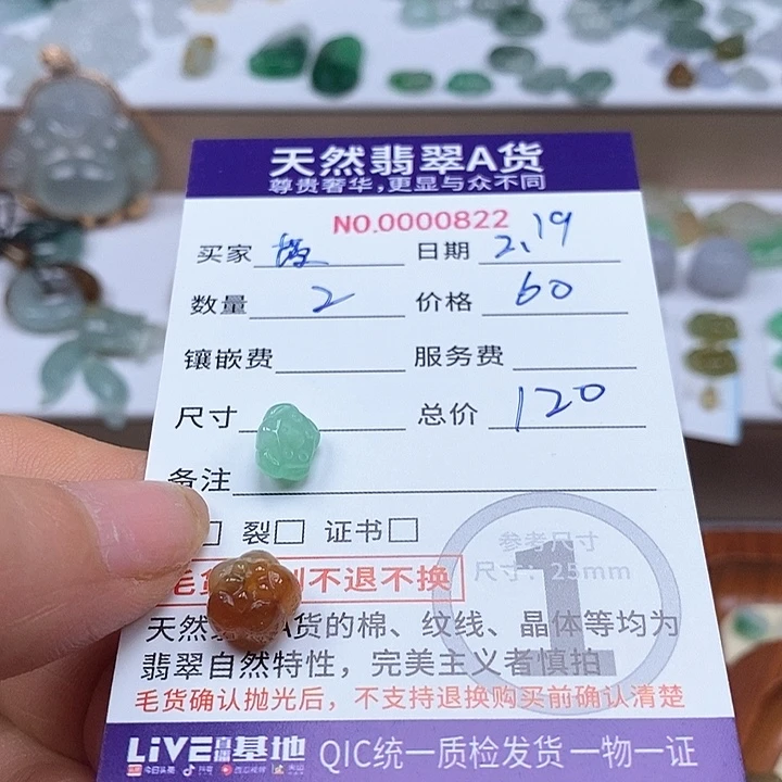 翡翠颈饰未镶嵌菠**?