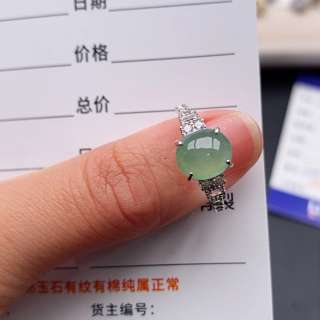 翡翠银S925镶嵌戒指哈哈哈哈哈哈
