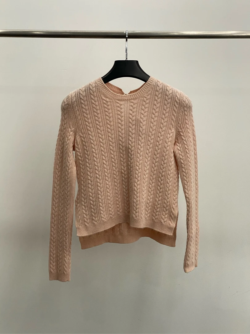 全新未使用 MIU MIU/缪缪 粉色麦穗针织衫 36码