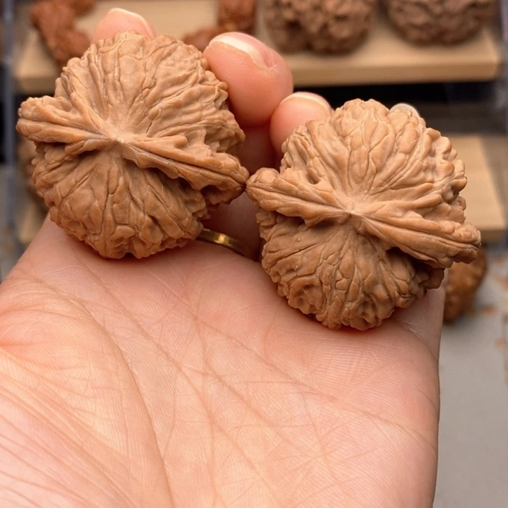 把件核桃文玩核桃白狮子