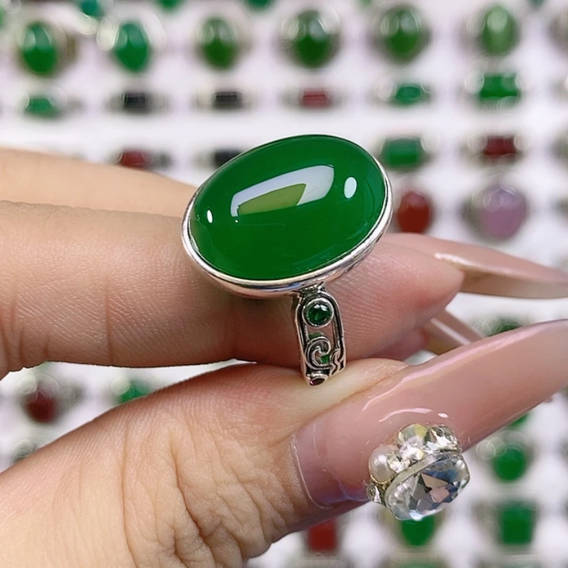 【闪购商品】银S925镶嵌戒指玛瑙/玉髓