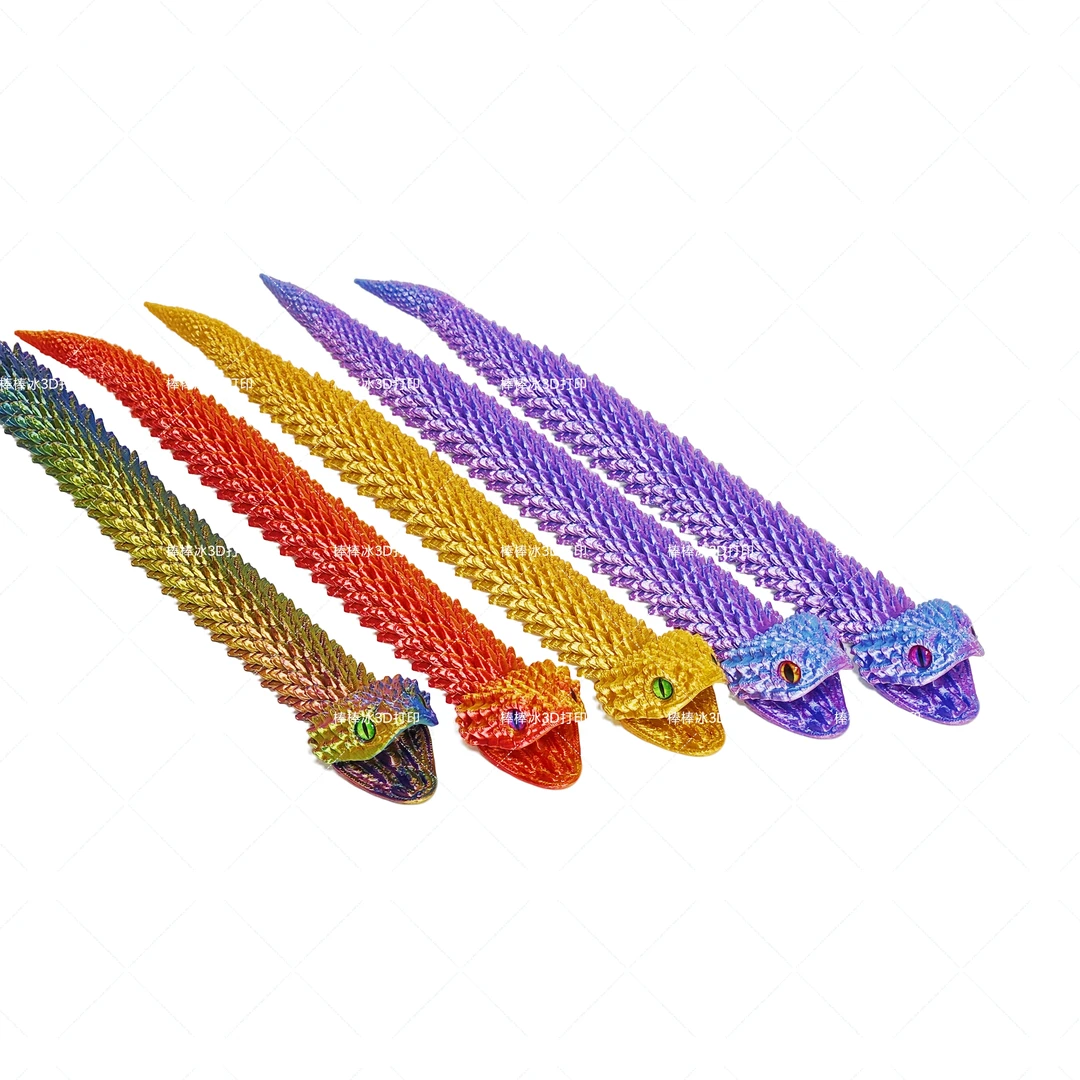 【新店福利价】张嘴蛇关节可活动蛇模型摆件3D打印玩具创意礼品