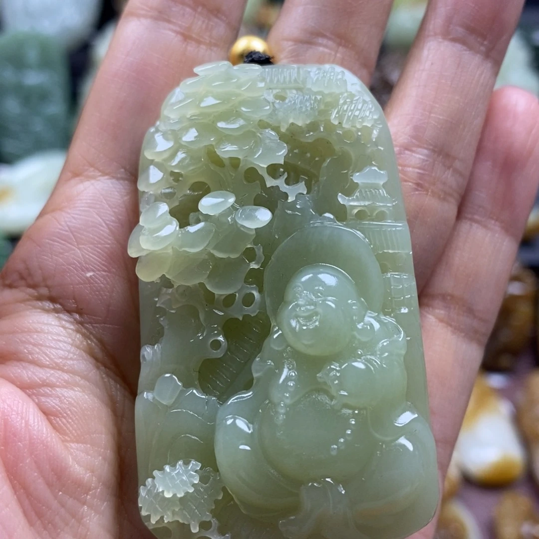 吊坠(不含链)未镶嵌和田玉（糖玉）
