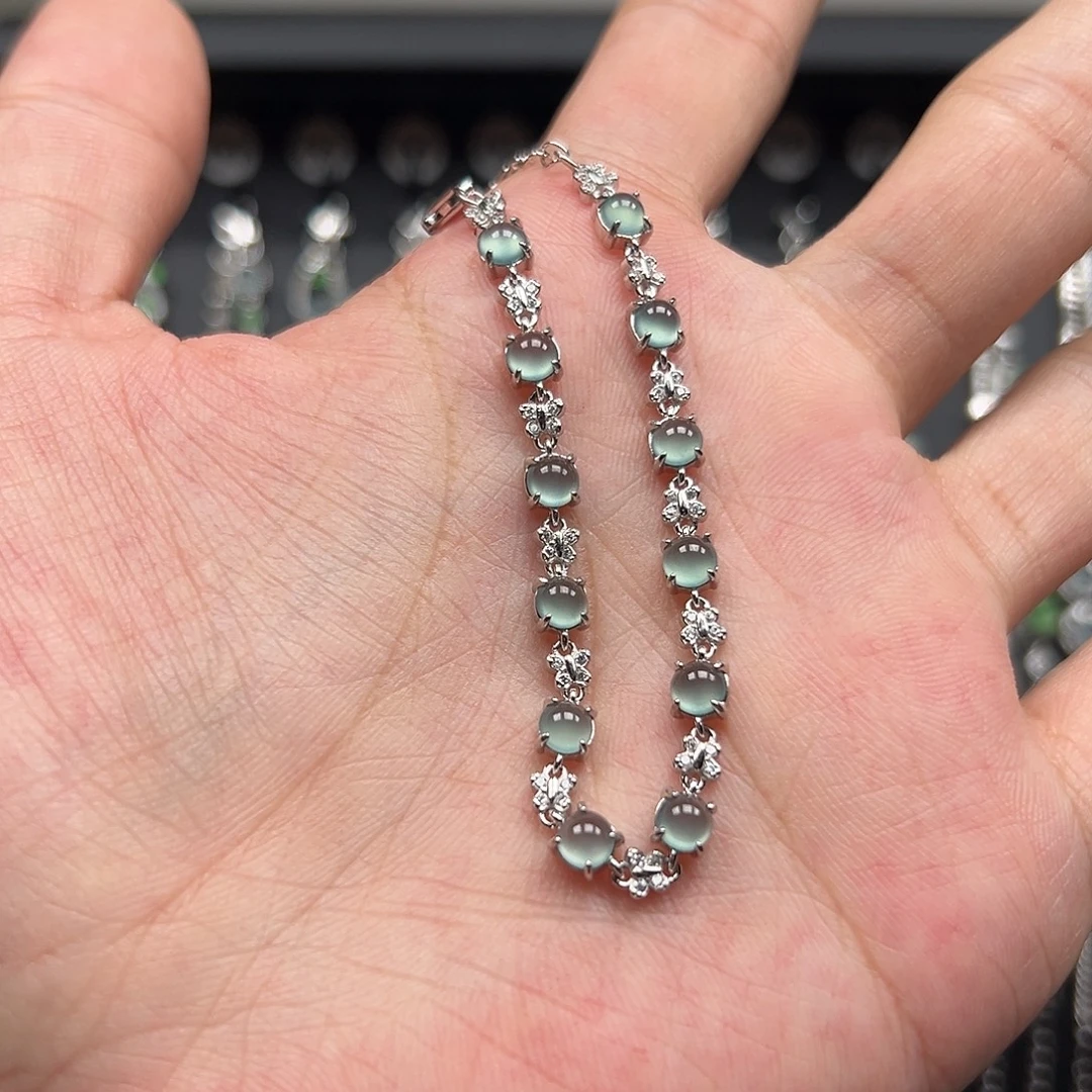 M***森翡翠银S925镶嵌手链
