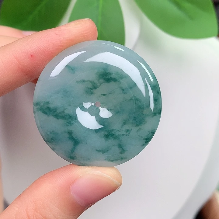 翡翠未镶嵌颈饰平安扣 35.4-6.1mm
