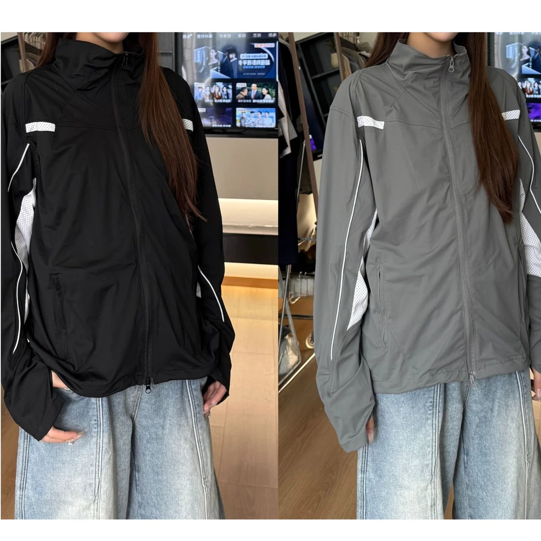 【逗逗】夏季网眼速干防晒衣季美式运动薄款户外防晒透气外套F18