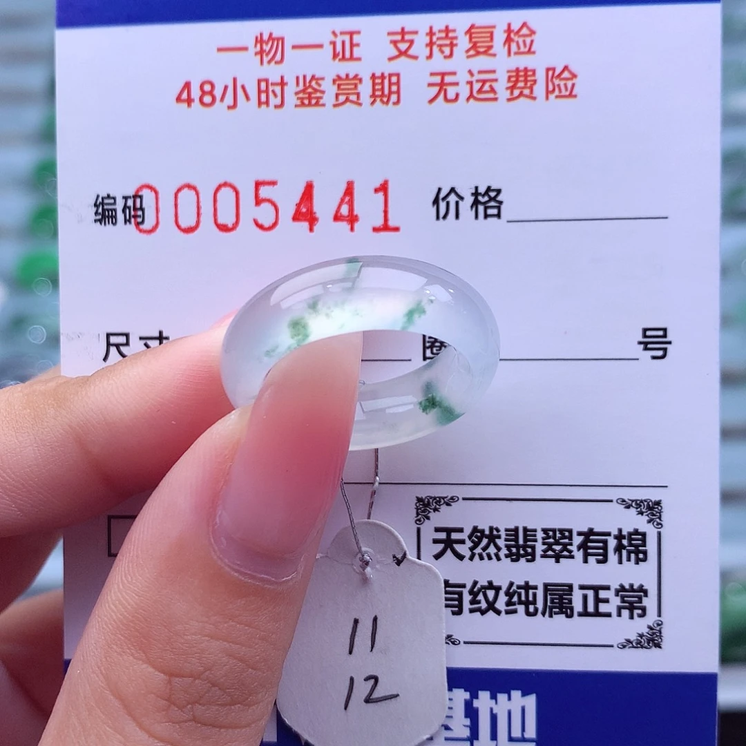 翡翠未镶嵌戒指天然