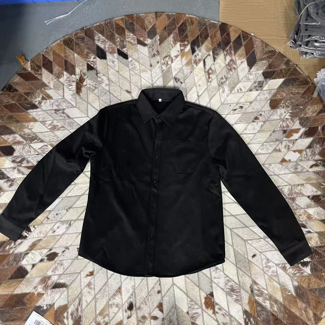 29405-春秋纯色简约长袖衬衫