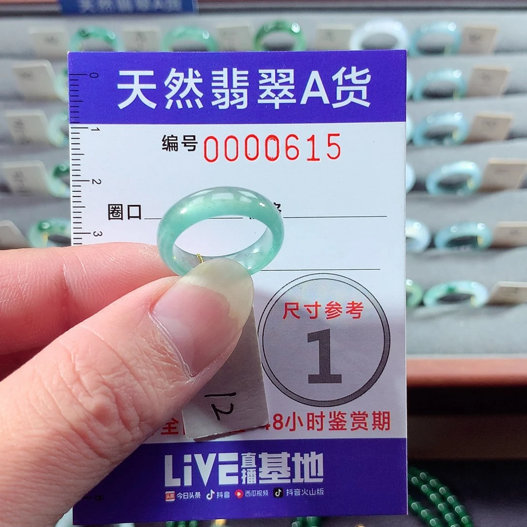 翡翠未镶嵌戒指12号