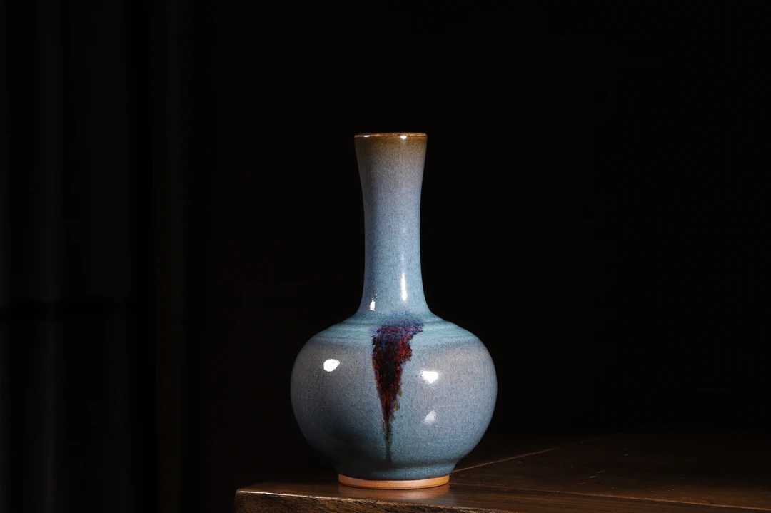 杨国政纯手工长颈瓶摆件花瓶工艺品