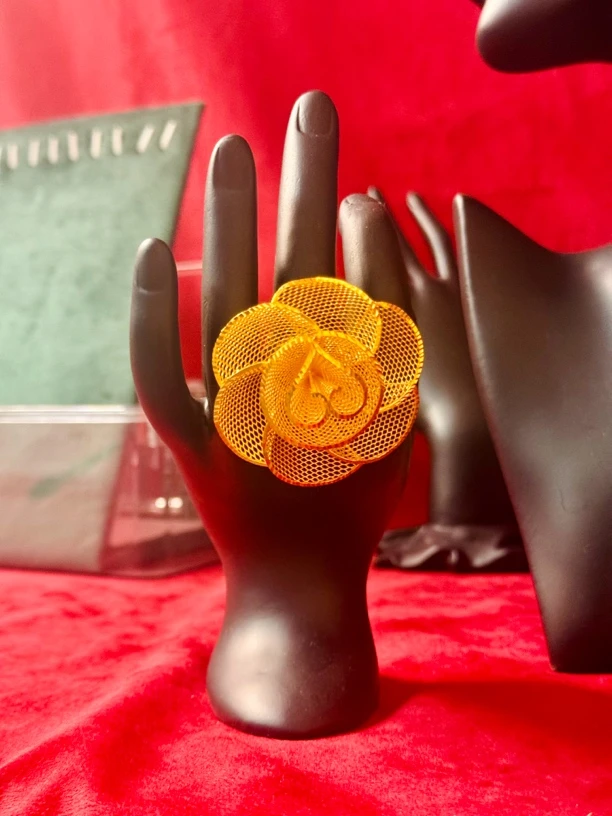 足银戒指 足银قاپلىما ئالتۇن戒指J-1.07Y-12.00