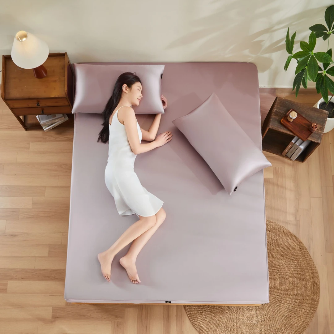 美肤床笠高级感密码冰丝绸触感美肤水光床笠