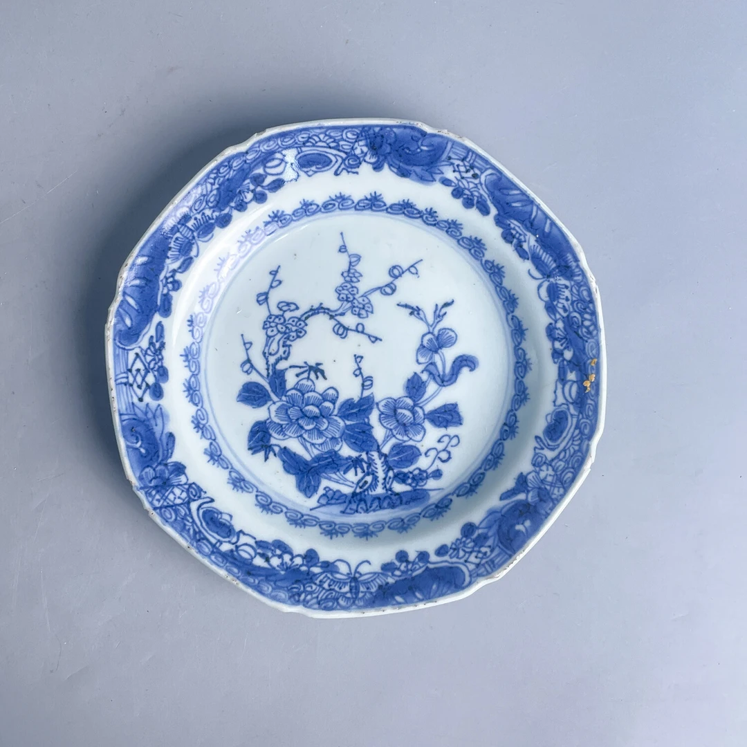 清乾隆 青花花卉纹小方盘-M25IC002F89-01