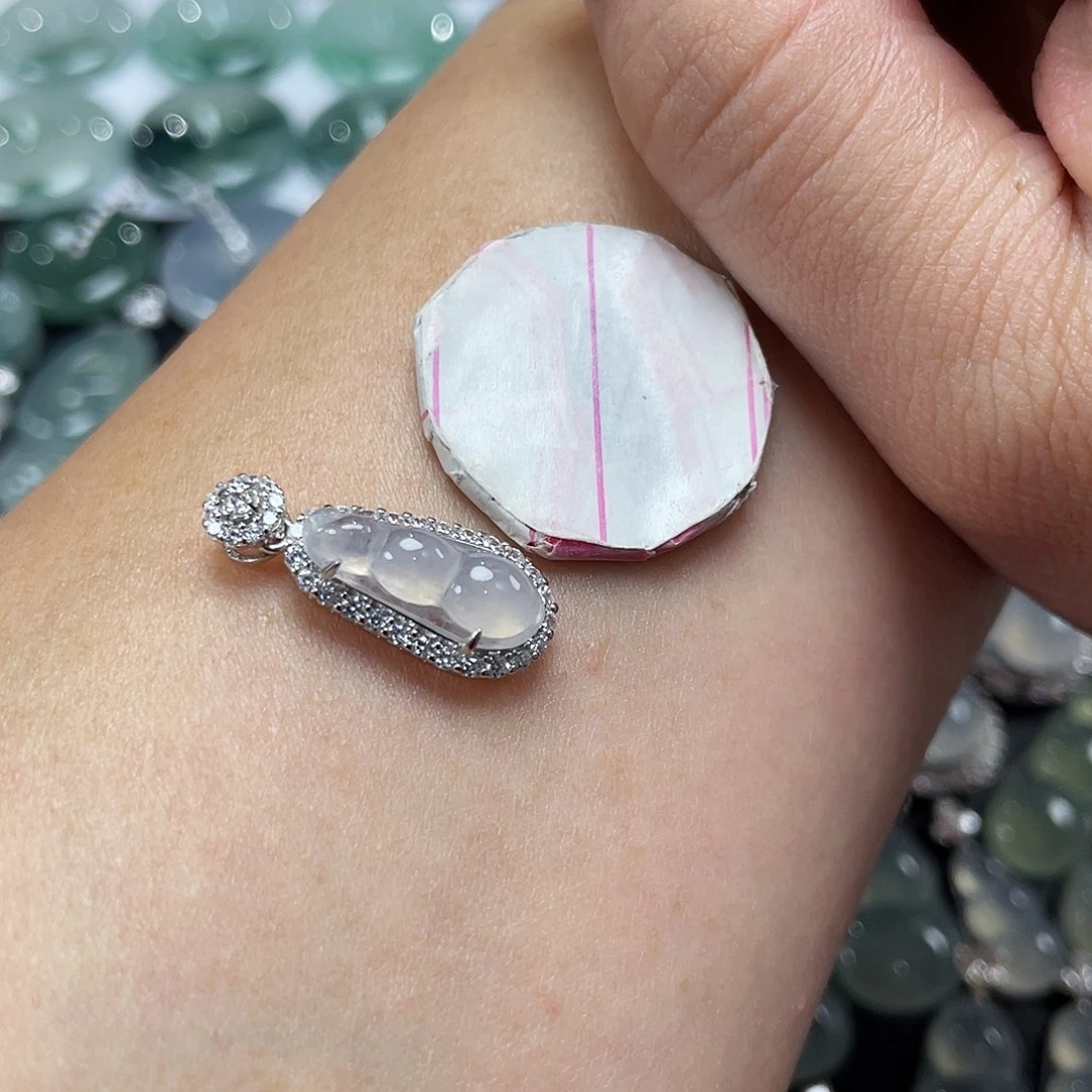 翡翠银S925镶嵌颈饰