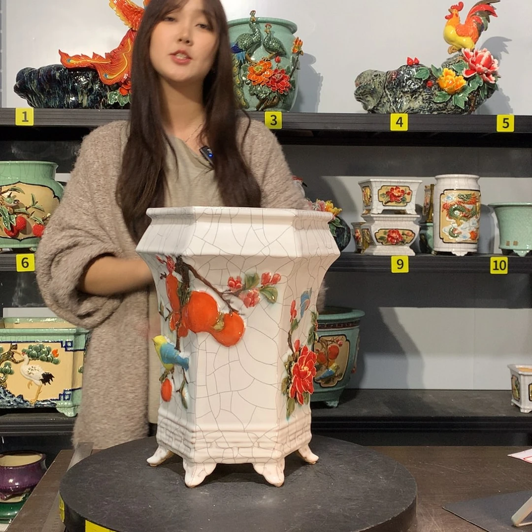 云***飘高温烧制石湾花盆