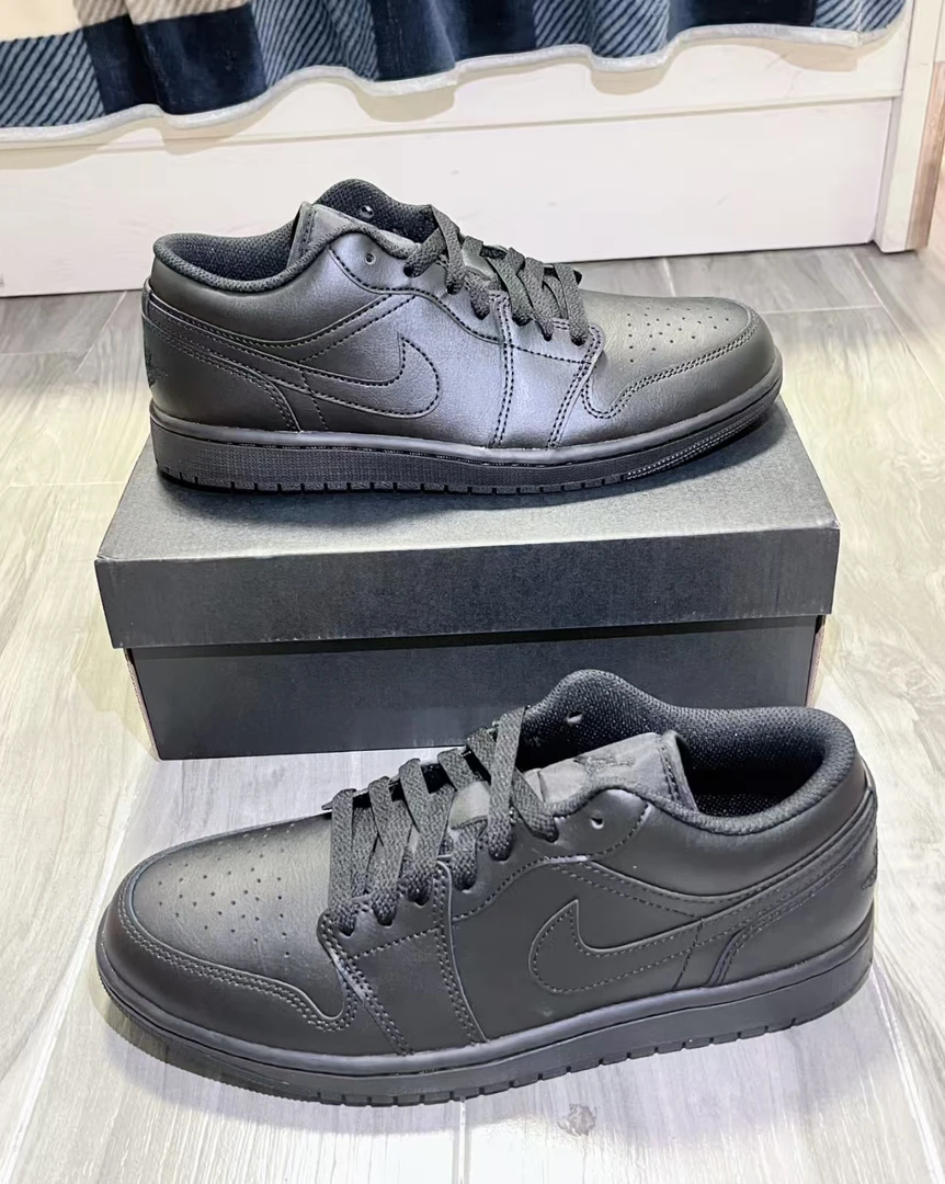 AIR JORDAN 1 AJ1男款黑武士低帮经典休闲板鞋运动篮球鞋官方正品