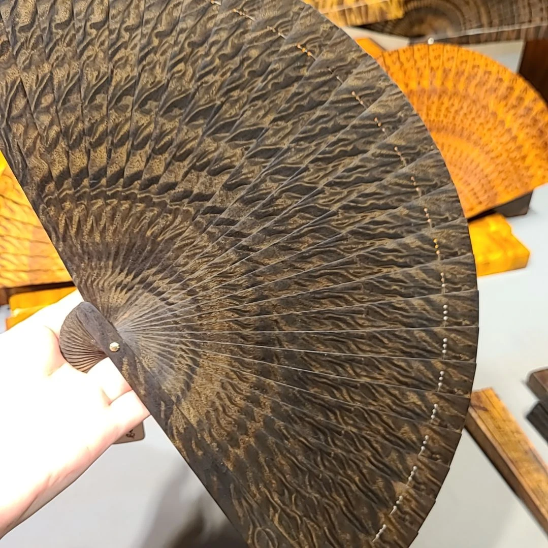 *****扇子21小叶桢楠金丝楠木苏扇阴沉