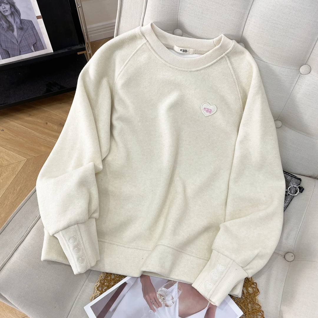 2025春季新款egg圆领卫衣韩国东大门卫衣单款 HT-1821