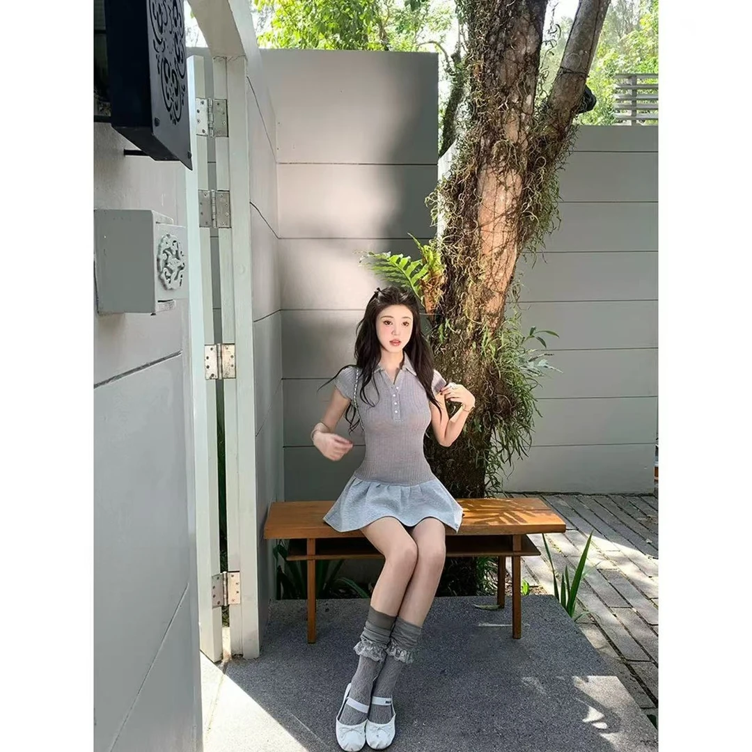 徐秋阳  美式校园  百搭时尚休闲显瘦显白春季新款裙子12367