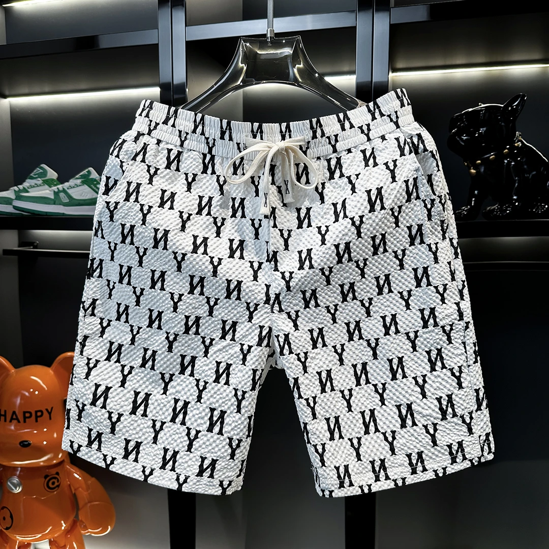 夏季新款帅气五分裤男士沙滩裤男装时尚短裤潮流男休闲5分中裤子