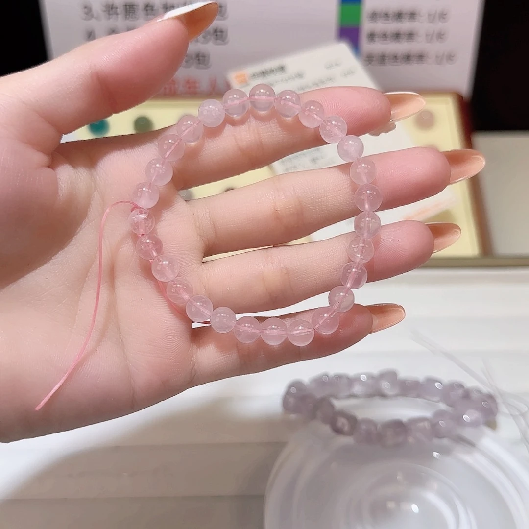 烟晶手链银S925镶嵌6米➕