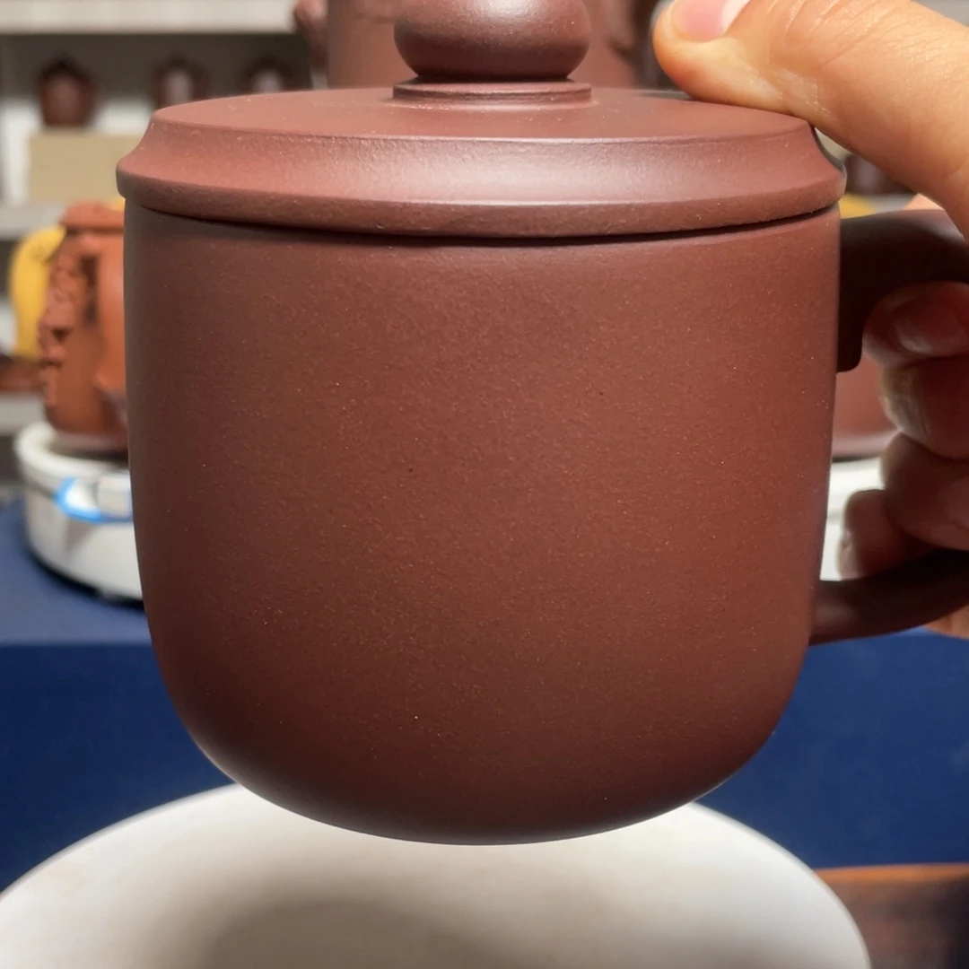 茶杯紫砂跳****雨紫泥老板杯