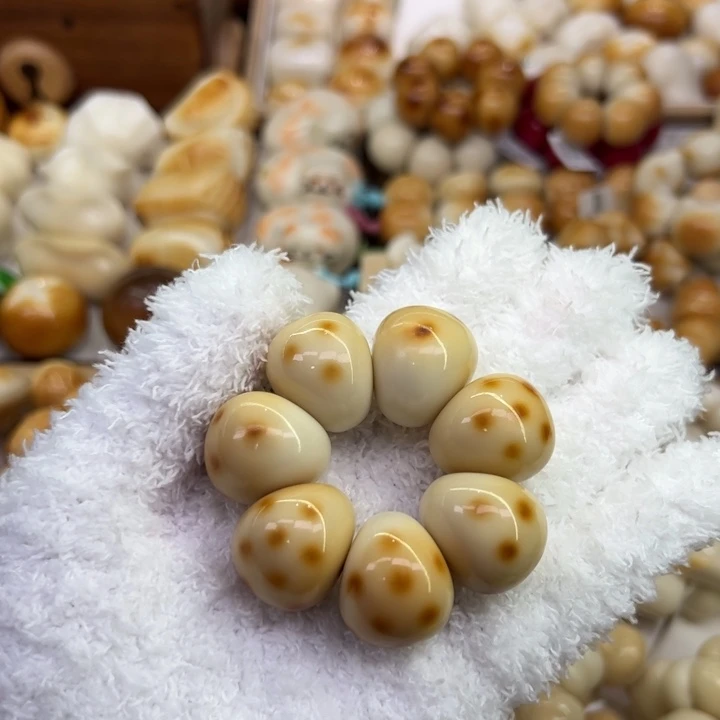 菩提根/象牙果把件62 象牙果原果雕刻波点山竹瑕福利