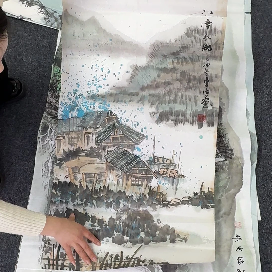 纯手绘国画作品好看三尺