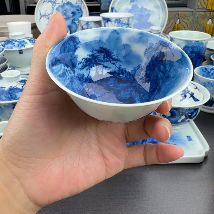 杯子山水画是山水山水