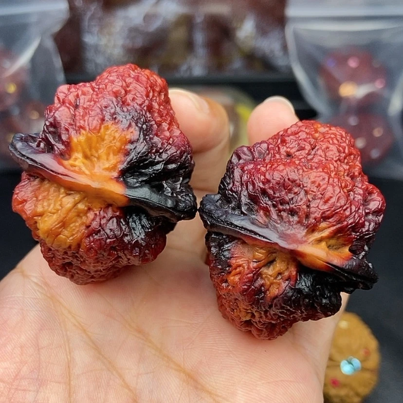【闪购商品】把件文玩核桃45尺七彩鱼子纹金蟾
