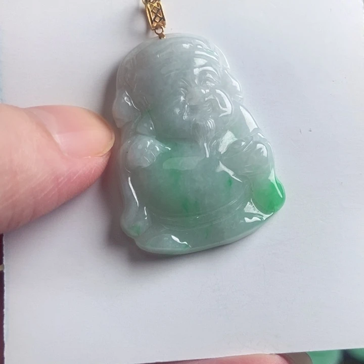 颈饰18K金镶嵌翡翠