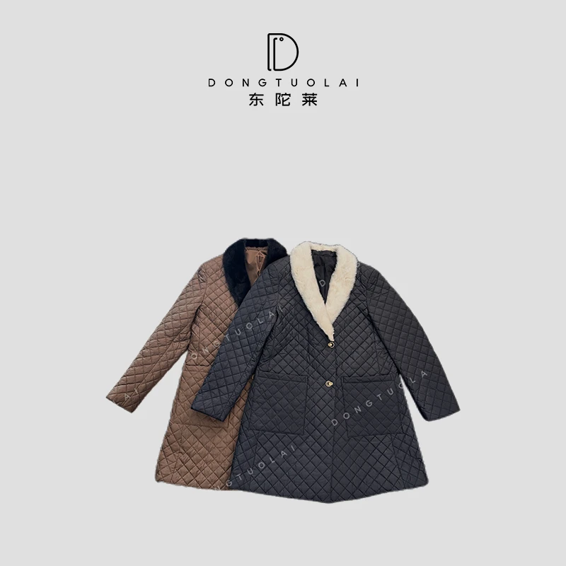 《山茶花》羽绒服常规款舒适时尚休闲秋冬保暖冬季百搭简约中长款