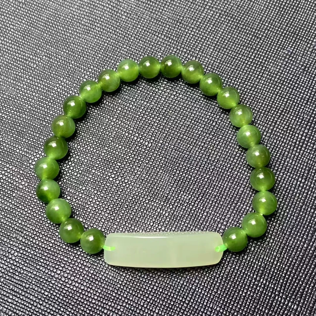 天然和田玉手串搭配青海湖水绿手牌色泽鲜艳上手美观
