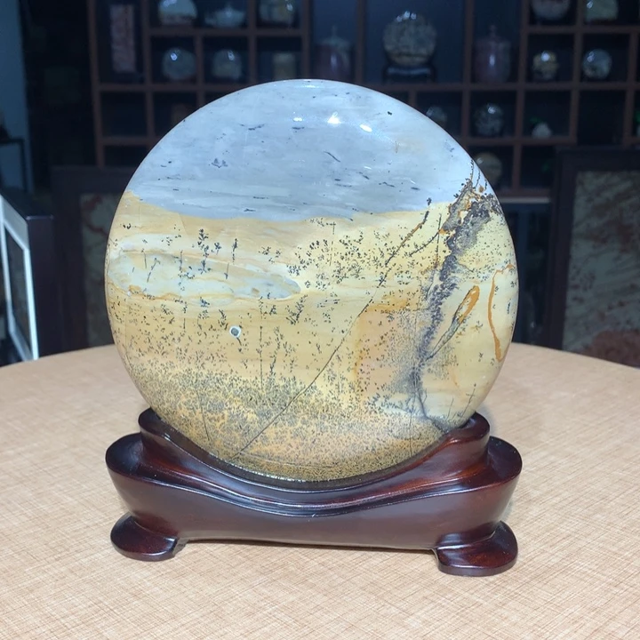 广西国画石摆件，观赏