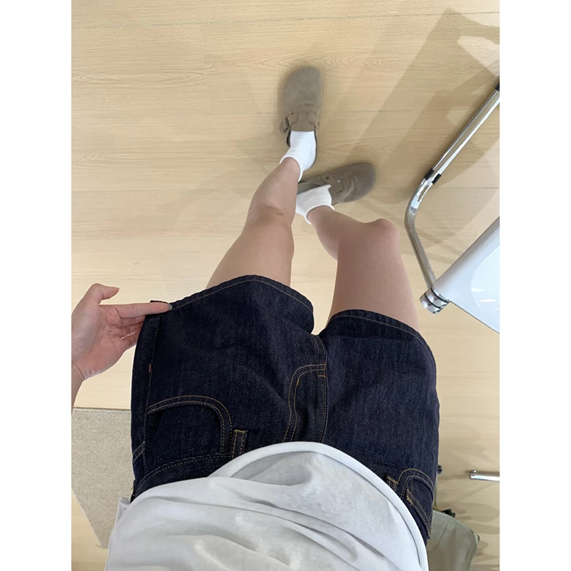 复古辣妹高腰水洗牛仔短裤女2025夏季新款设计感显瘦a字包臀热裤