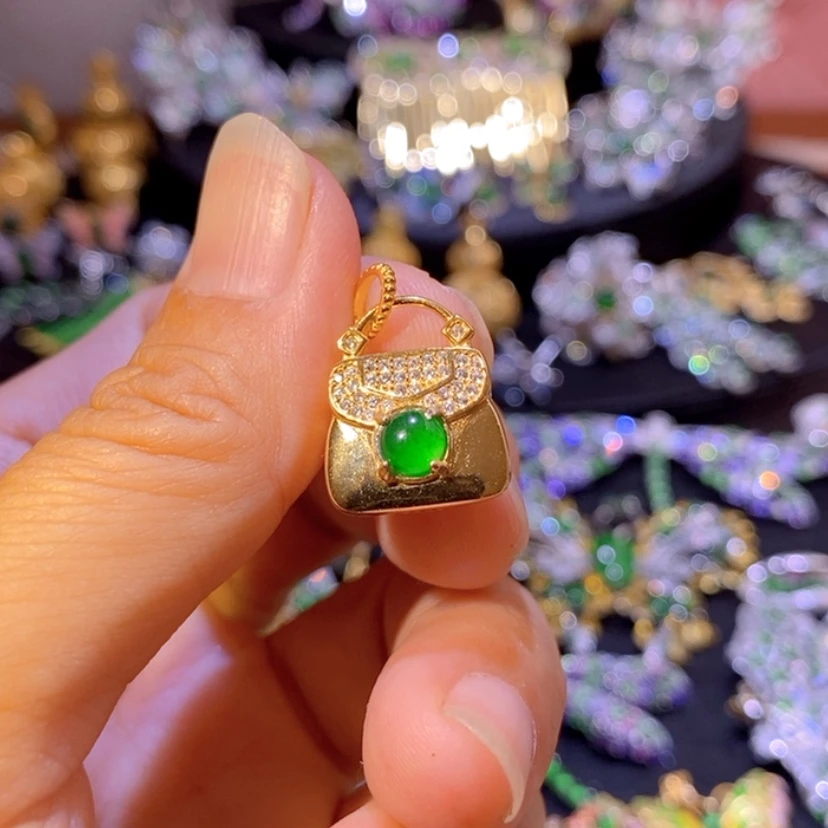 【闪购商品】翡翠挂件银S925镶嵌