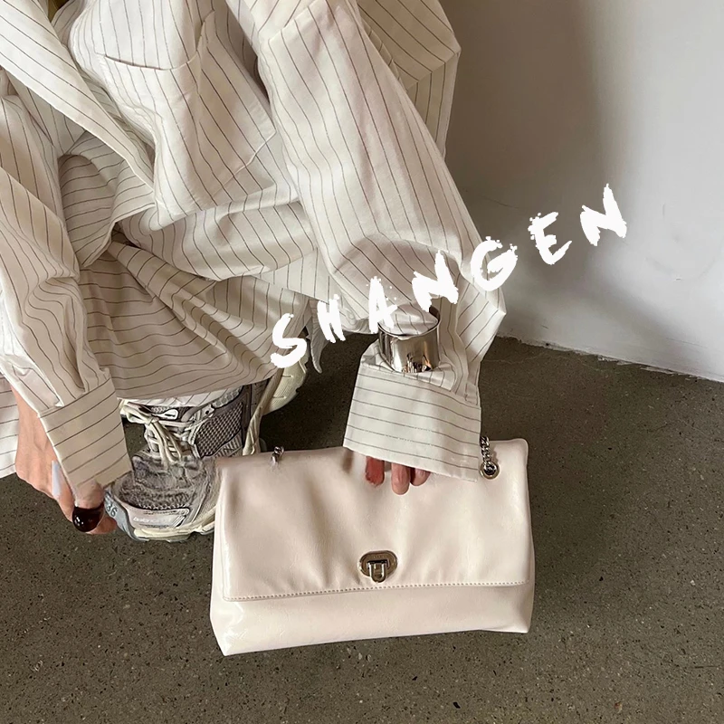 【尚恩CC】SK-82806-米杏-29*8*18轻奢时尚女士新款单肩斜挎包