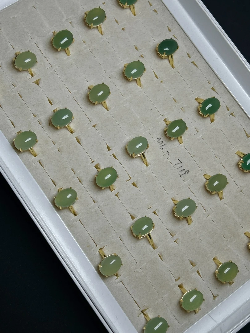 673-新款 东陵玉 大蛋面 戒指（多样性发其一）