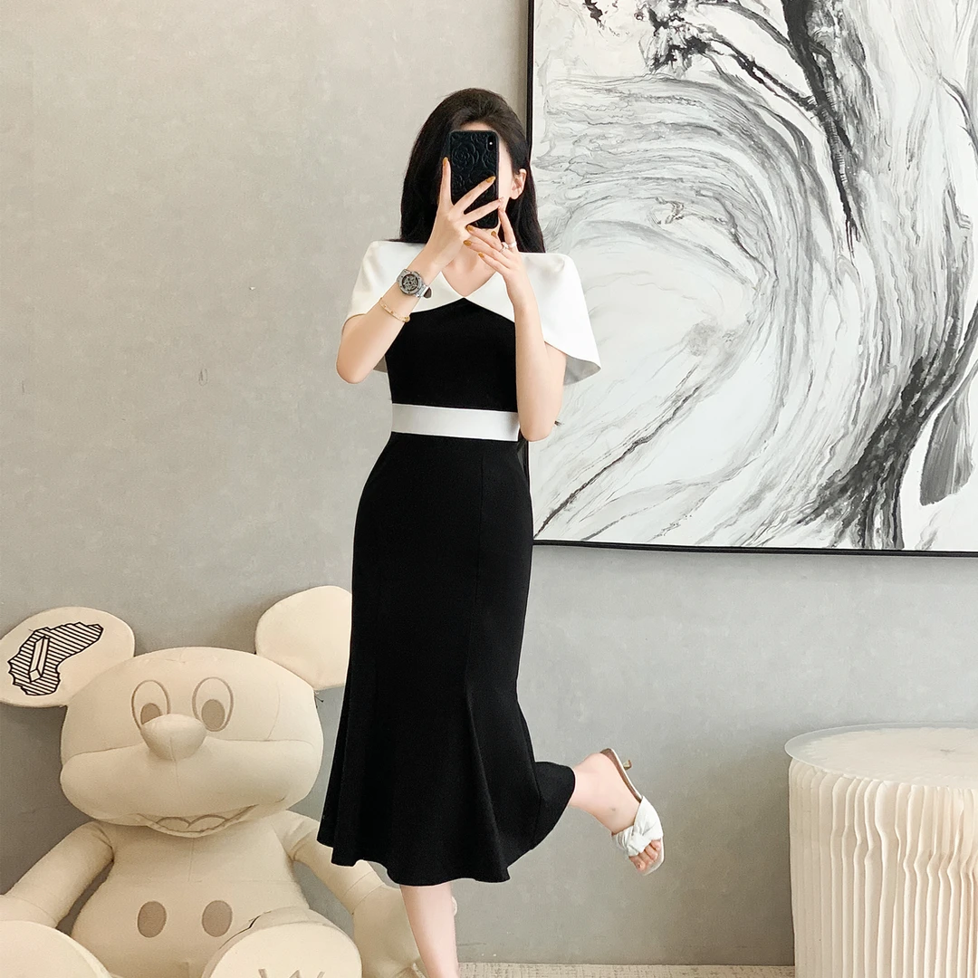 2025夏季新款网红名媛气质女人味长裙子包臀连衣裙女晚礼服鱼尾裙