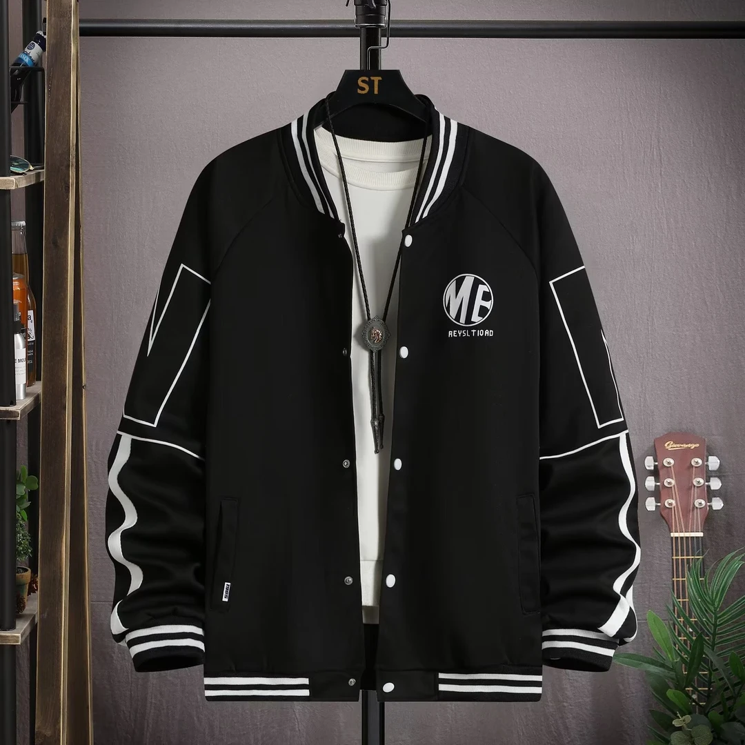 秋冬时尚卫衣棒球服开衫港风时尚流行男初中高中学生宽松休闲