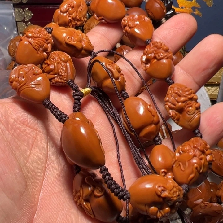 折***腾橄榄核手串/手链怪脸罗汉手持