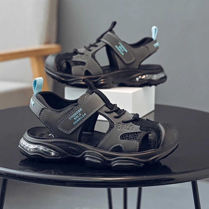 男童包头凉鞋2025夏季新款儿童软底防滑中小童男孩沙滩鞋男童夏鞋