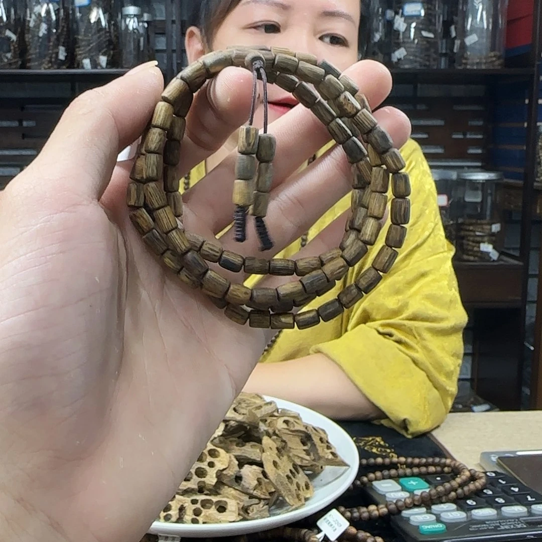 沉香手串奇楠沉香桶珠多圈多样性发一