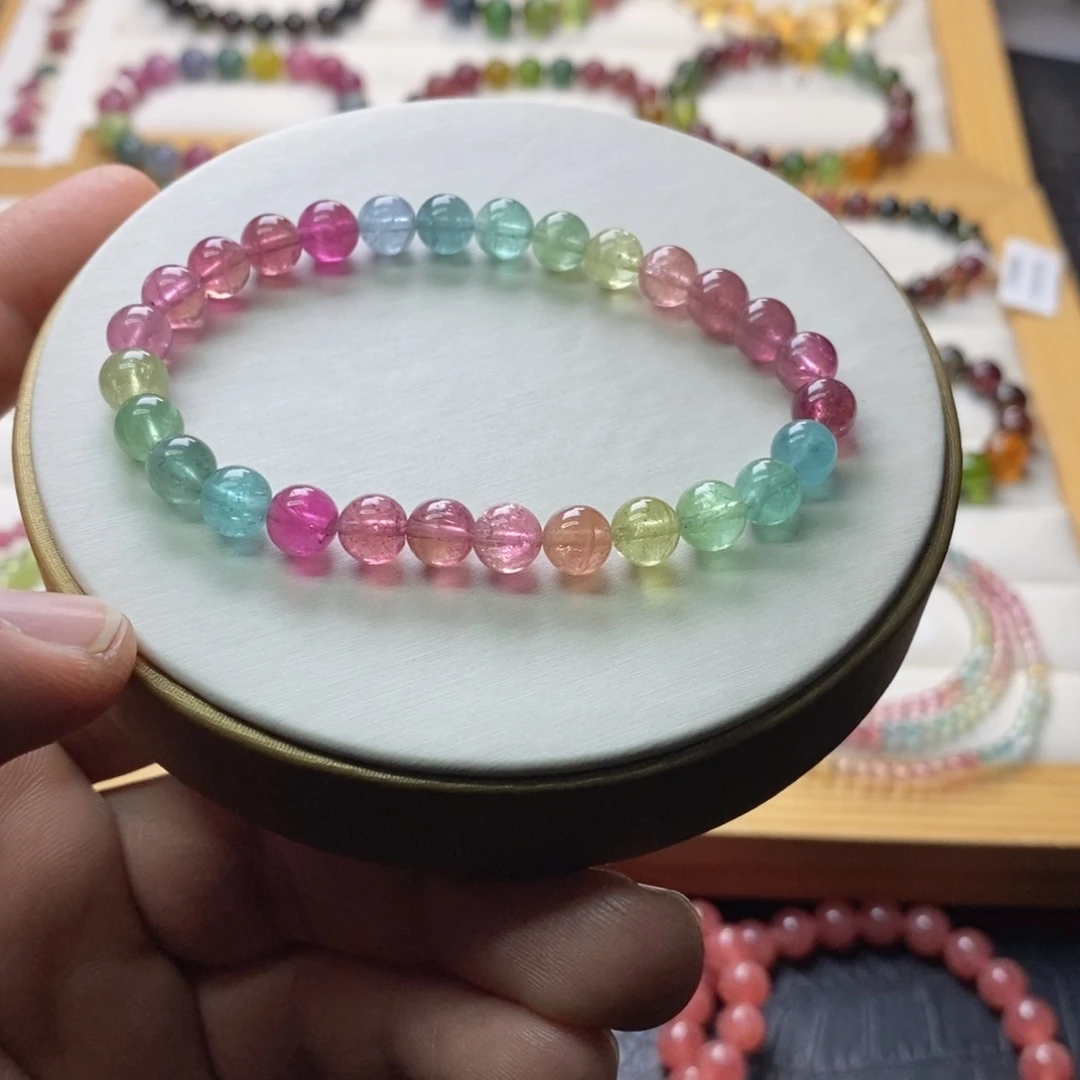 碧玺手链碧玺未镶嵌