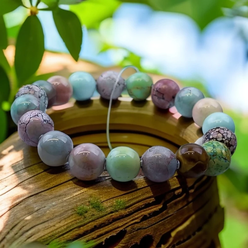 珠宝奇石湖北玉掌柜原矿绿松石原矿时尚百搭彩色玉质多宝单圈