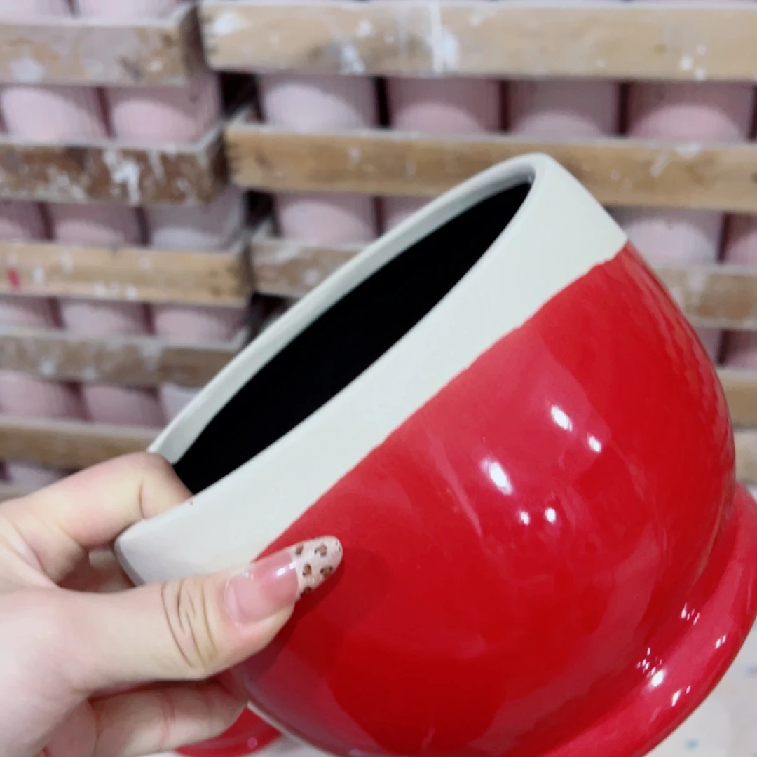 有孔，陶瓷花盆满10米包邮发货