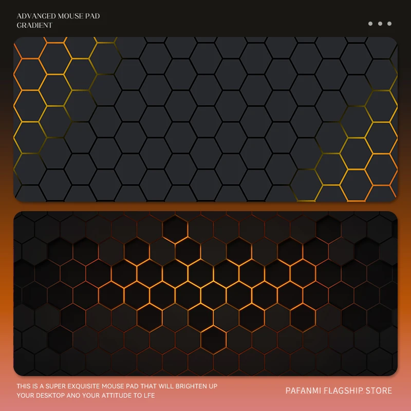 帕凡米高级感鼠标垫超大科技蜂窝电竞游戏办公键盘学生定制书桌垫