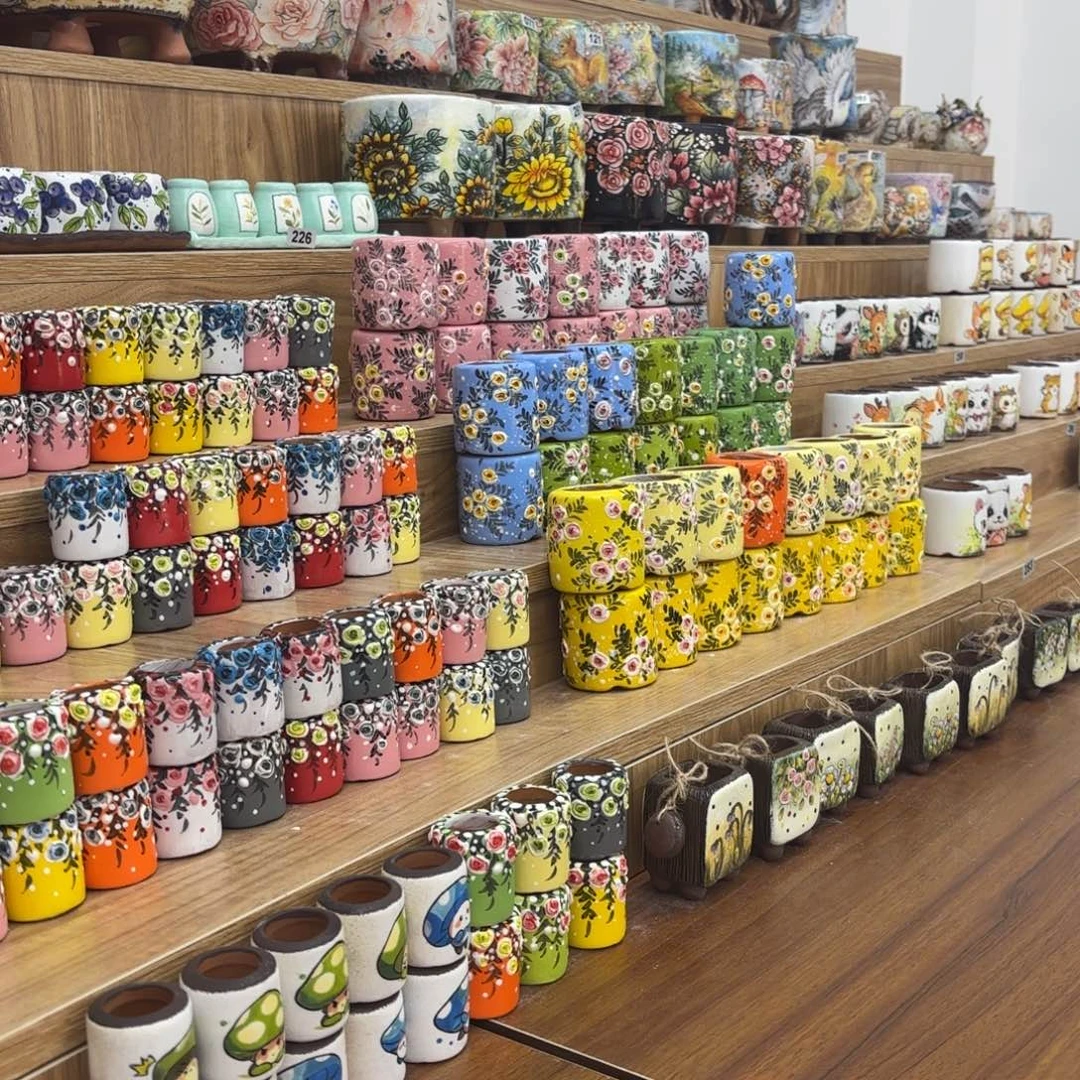 手工手绘花盆cccc6566666